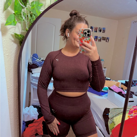 Gymshark Burgundy Long Sleeve Top - Picture 5 of 5